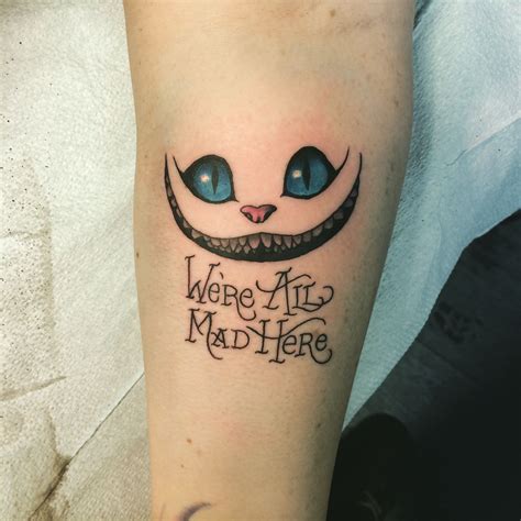 We're all mad here Word tattoos, Tattoos, Were all mad here