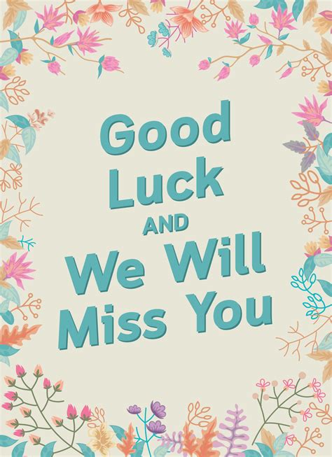 We Will Miss You Card Free Printable