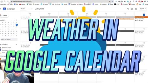 Weather Calendar Google