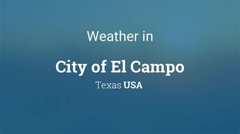 Weather In El Campo