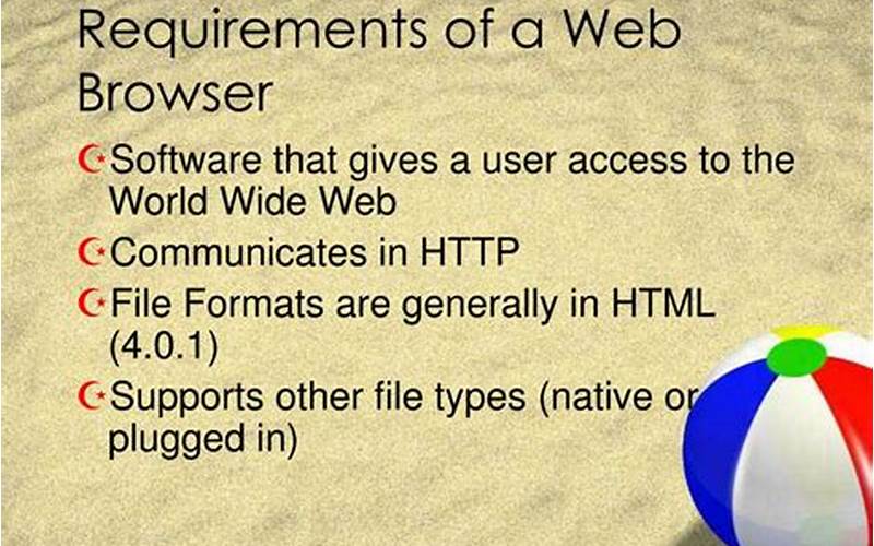 Web Browser Requirements