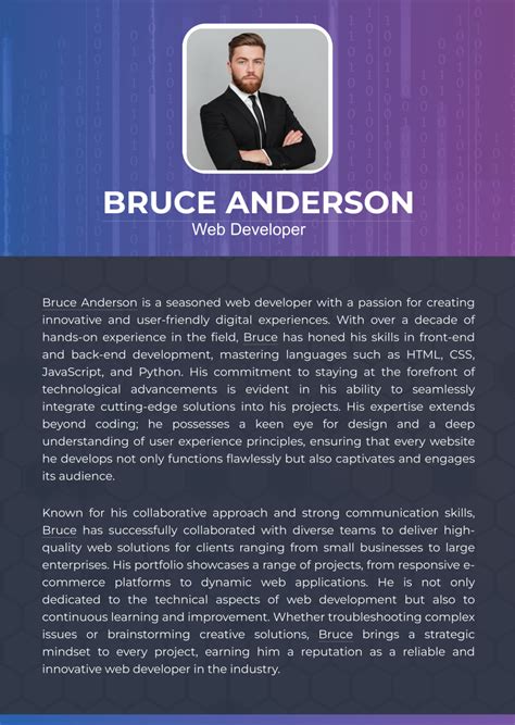 Web Bio Template