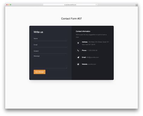Web Contact Form Template