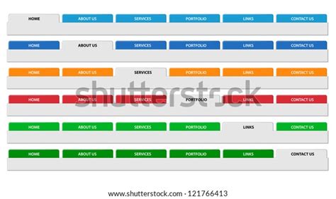 Web Menu Header Set. Vector & Photo (Free Trial) | Bigstock