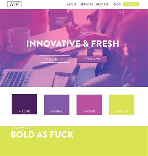 Web Page Design Color Combination