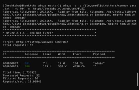 Web Tool - WFuzz - HackTricks