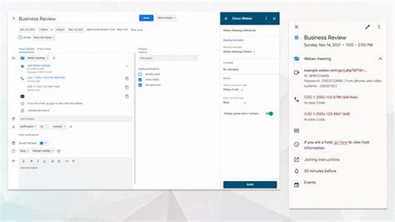 Webex Plugin For Google Calendar