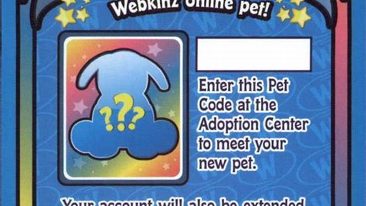 Webkinz Adoption Code Generator 2025