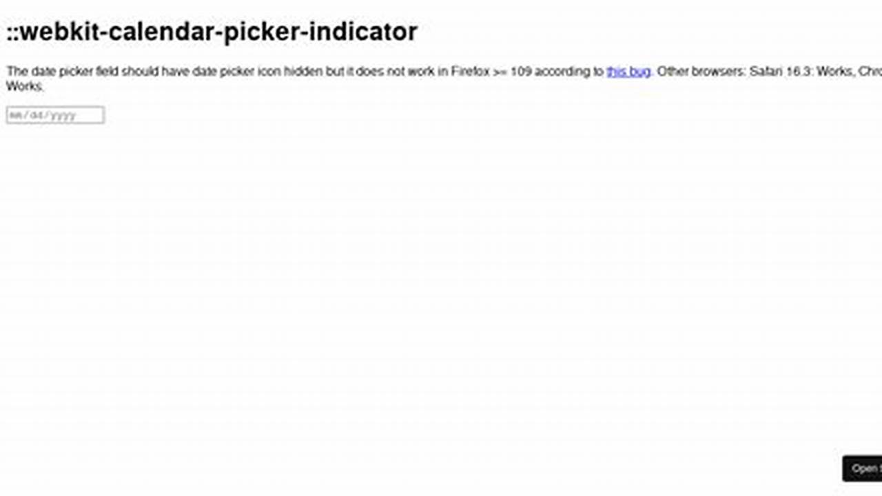 Webkit Calendar Picker Indicator