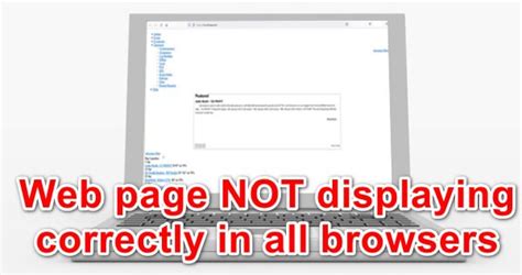 Webpage Not Displaying Correctly