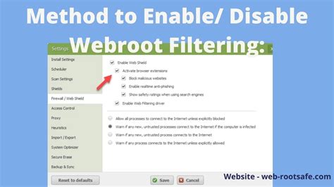 Webroot Web Filtering Extension