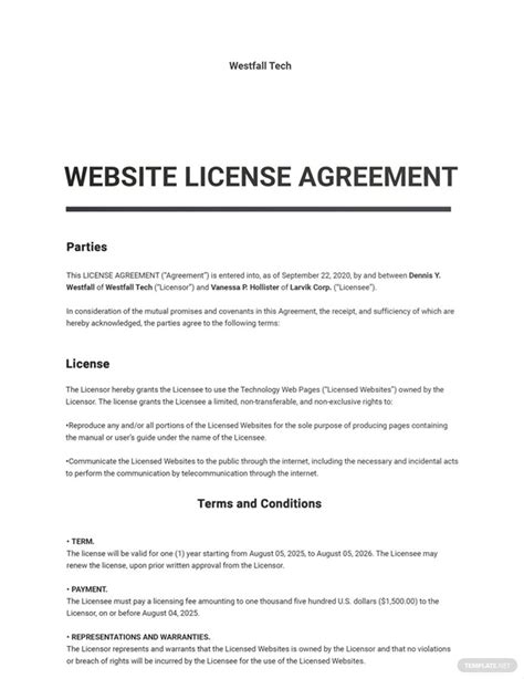 Editable 50 Professional License Agreement Templates ᐅ Templatelab Api