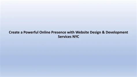 Website Design and Development Create a Professional Online Presence