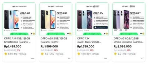 Tampilan website resmi OPPO untuk cek spesifikasi HP