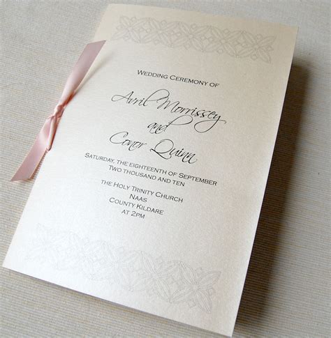 Catholic Wedding Ceremony Booklet Template