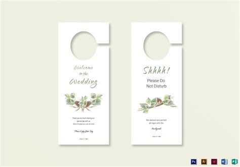 Free Printable Wedding Door Hanger Template Printable Templates