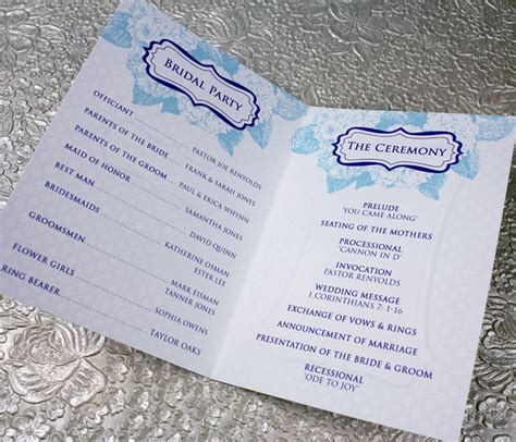 Wedding Program Template, Printable Wedding Program, Simple Wedding