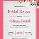 Wedding Shower Templates For Word