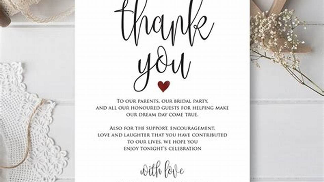 Unlock the Secrets of Thoughtful Gratitude: Discover the Ultimate Guide to Wedding Thank You Card Templates