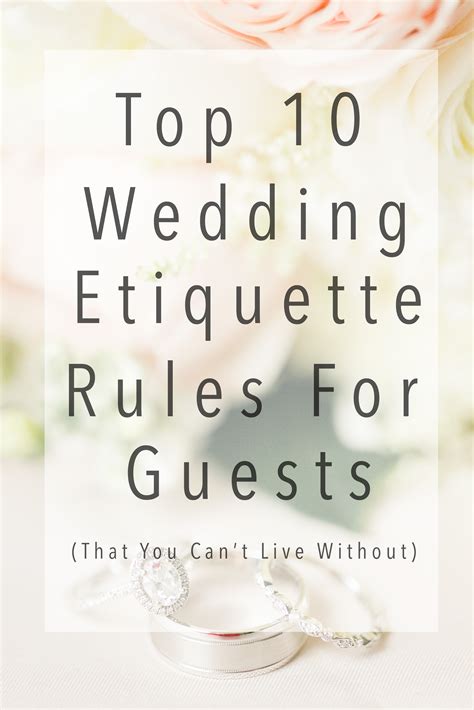 8 Wedding Etiquette Rules You Can’t Break—Period