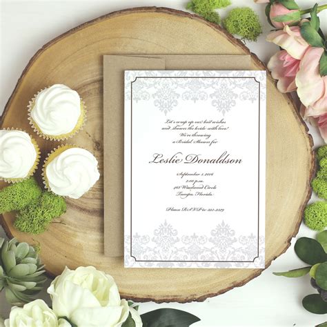 Elegant Wedding Invitation Floral Wedding Invites