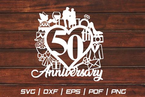 Download Wedding 50th Anniversary Svg Files DXF Files