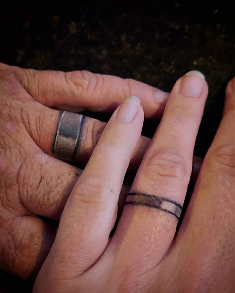 Wedding Band Tattoos For Couples