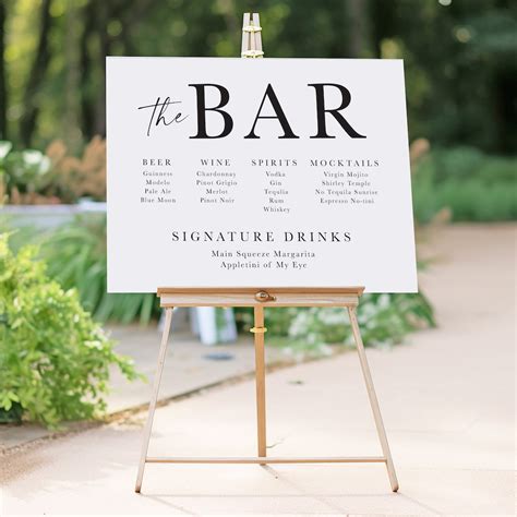Add a Touch of Magic to Your Big Day: Beautiful Wedding Bar Signs on Etsy!