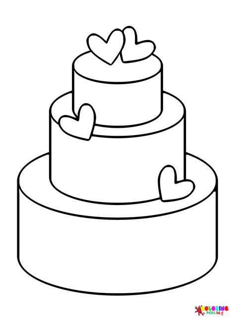 Wedding Cake Coloring Pages