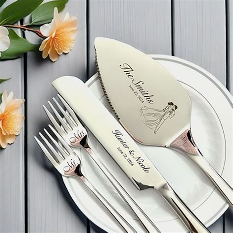 Forever Yours: Personalize Your Special Day with the Enchanting Wedding Cake Cutter Engraved with Love
