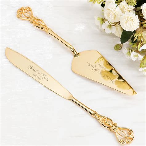 Forever Yours: Personalized Wedding Cake Serving Set Made for Memories