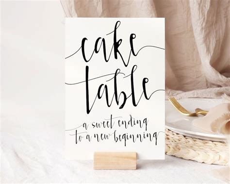 A Sweet Addition to Your Big Day: Heartwarming Wedding Cake Table Signs