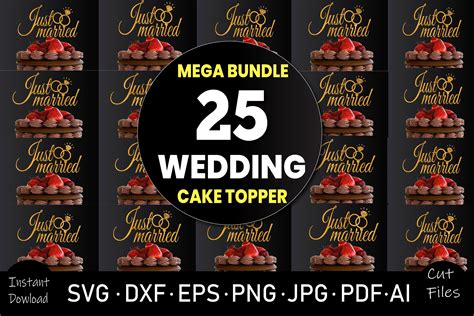 Download Wedding Cake Topper Bundle Commercial Use