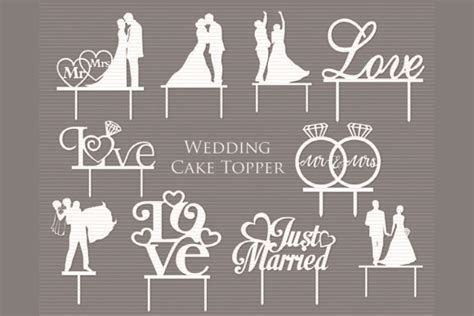Download Wedding Cake Topper Bundle Commercial Use Free PSD Mockups
