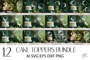Download Wedding Cake Topper Bundle Creativefabrica