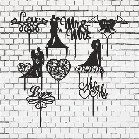 Download Wedding Cake Topper Commercial Use DXF Files