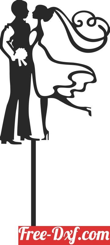 Download Wedding Cake Topper Files DXF Files