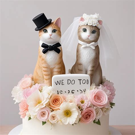 Forever Fur-Ever: Heartwarming Wedding Cake Topper Featuring Your Beloved Pets