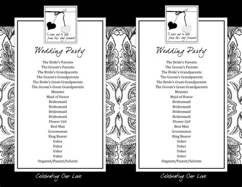 Mr & Mrs Printable Wedding Program Template Instant Download Etsy
