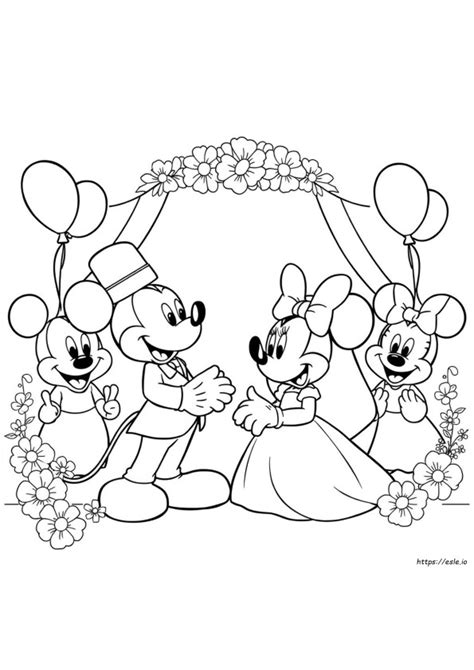Magical Memories Await: Enchanting Wedding Coloring Pages Featuring Disney Favorites