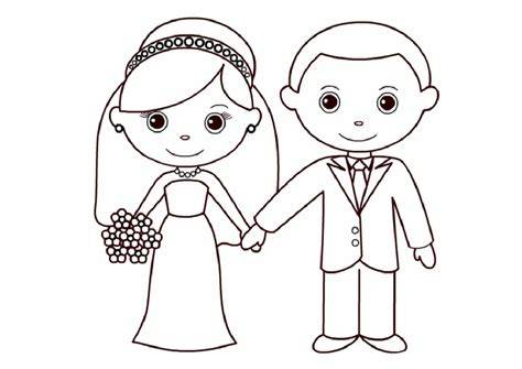 Wedding Couple Bride And Groom Beard Coloring Page