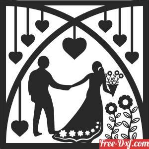 Download Wedding Couple Files DXF Files