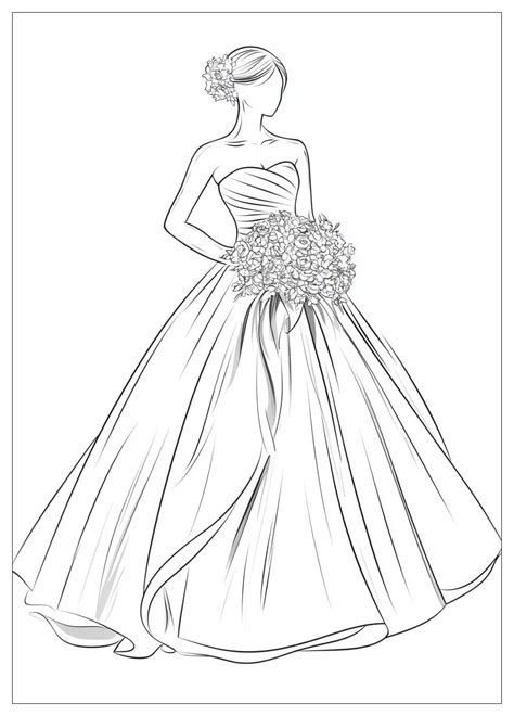 Wedding Dress Coloring Pages