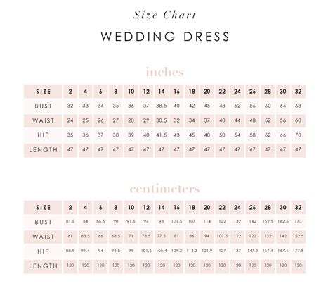 Find Your Dream Fit: Easily Convert Wedding Dress Sizes with Our Emotionally-Inspiring Size Chart