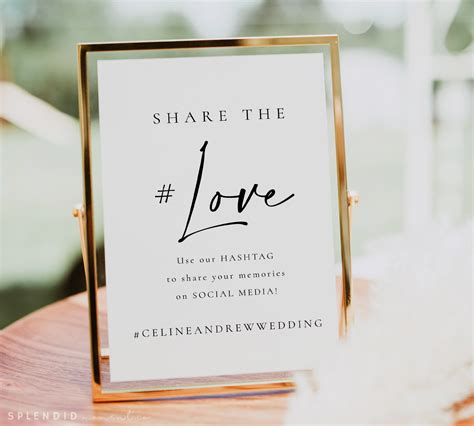 Make Your Special Day Last Forever: Create Your Perfect Wedding Hashtag with Our Emotional Sign Template