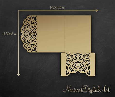 Download Wedding Invitation Template for Cutting Files
