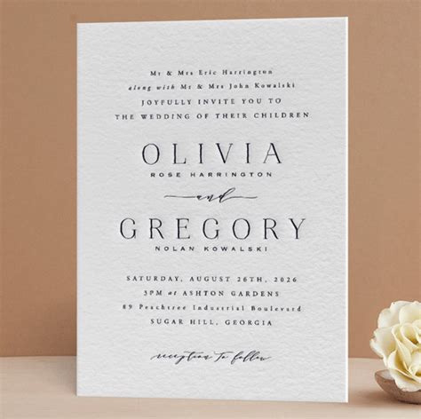 Elevate Your Wedding Game with Bespoke Invitations Featuring Both Parents' Names!