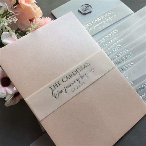 A Timeless Union of Love: Let our Wedding Invite Belly Bands Enchant Your Guests!