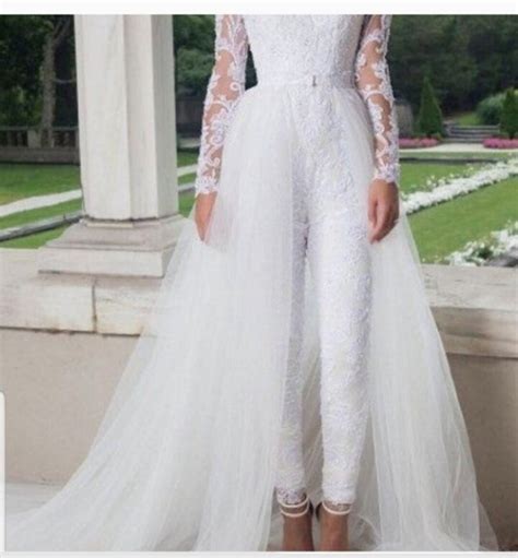 Stunning Wedding Jumpsuit with Train - A Unique Bridal Look for Modern Brides