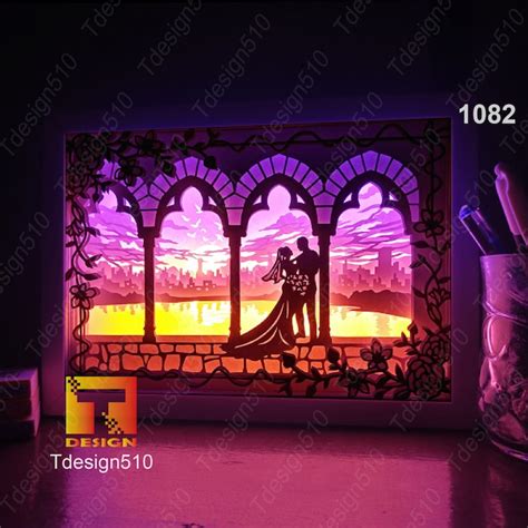 Download Wedding Love Paper Cut Light Box Shadow